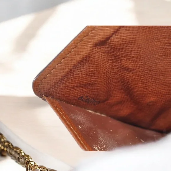 Louis Vuitton LV Monogram Bi-Fold Wallet Leather PVC Brown Used Auth 8B12330 - Picture 11 of 12